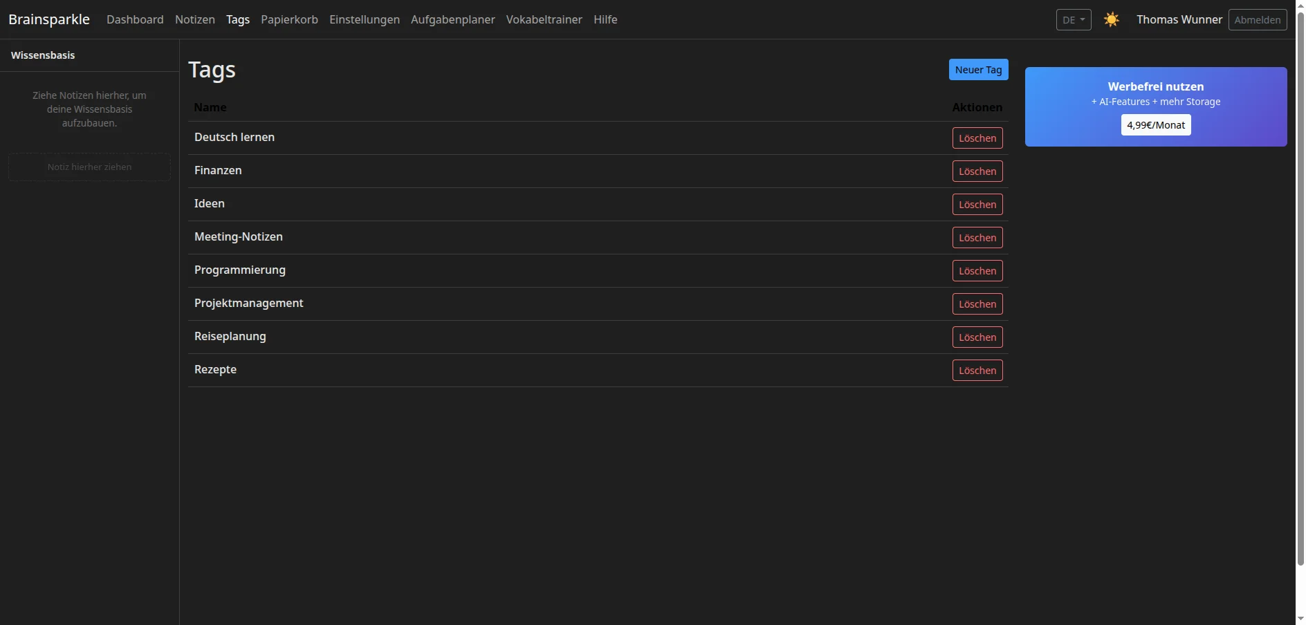 Brainsparkle tag management